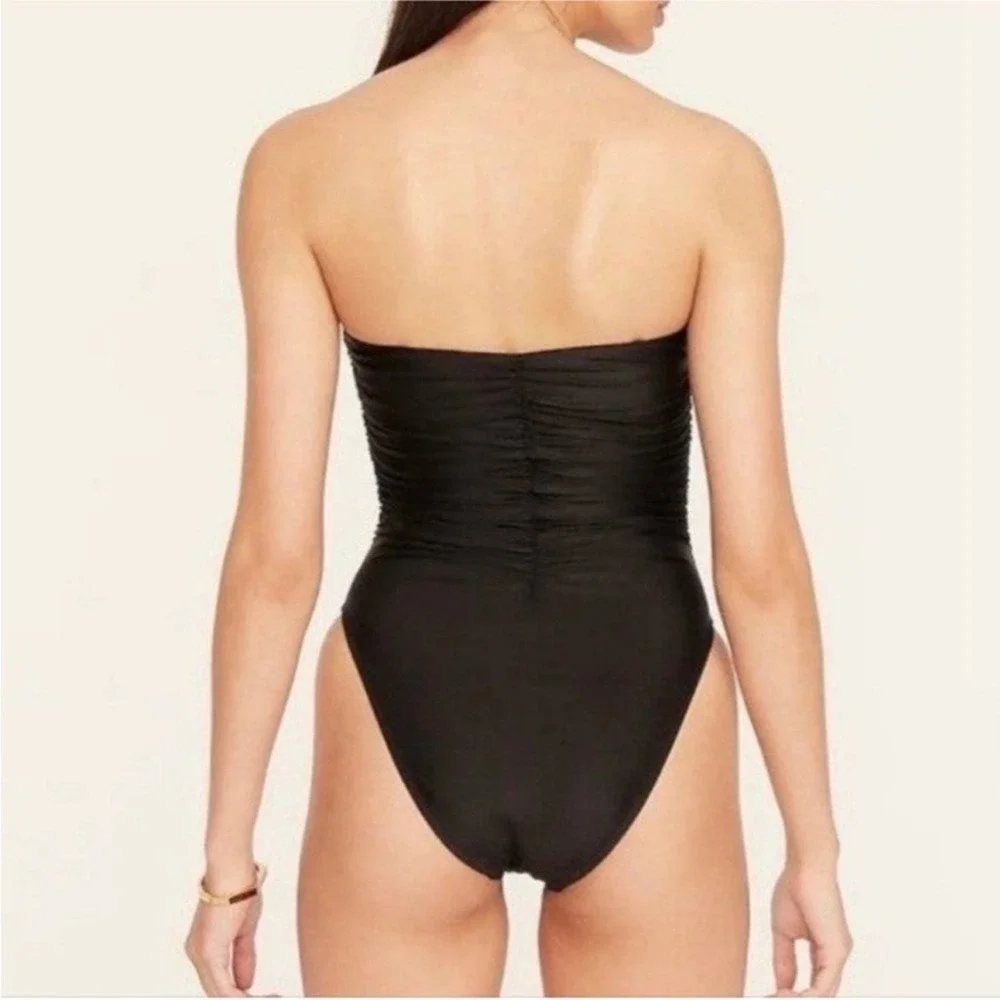 J. Crew Ruched sweetheart one-piece Black Sz 22 NEW‎